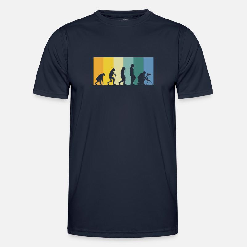 Photographe d’évolution avec trépied - coucher de soleil rétro T-shirt sport Homme