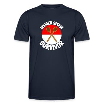 I Survived The Wooden Spoon - Parenting - Men's Functional T-Shirt - navy - Front - AI Model Male 178 dark (178cm)