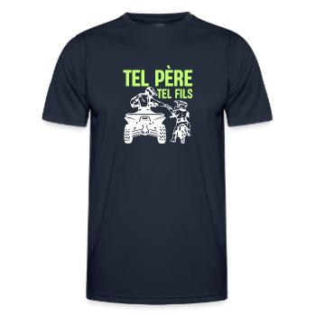 Tel Père Tel Fils Quad Antenne Cubique Moto - Männer Funktions-T-Shirt - Navy - Vorne - AI Model Male 178 dark (178cm)
