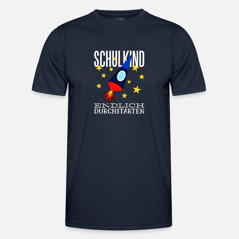 Schulkind Endlich Durchstarten - Männer Funktions-T-Shirt - Navy
