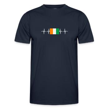 African Flag - Ivory Coast - Men's Functional T-Shirt - navy - Front - AI Model Male 178 dark (178cm)