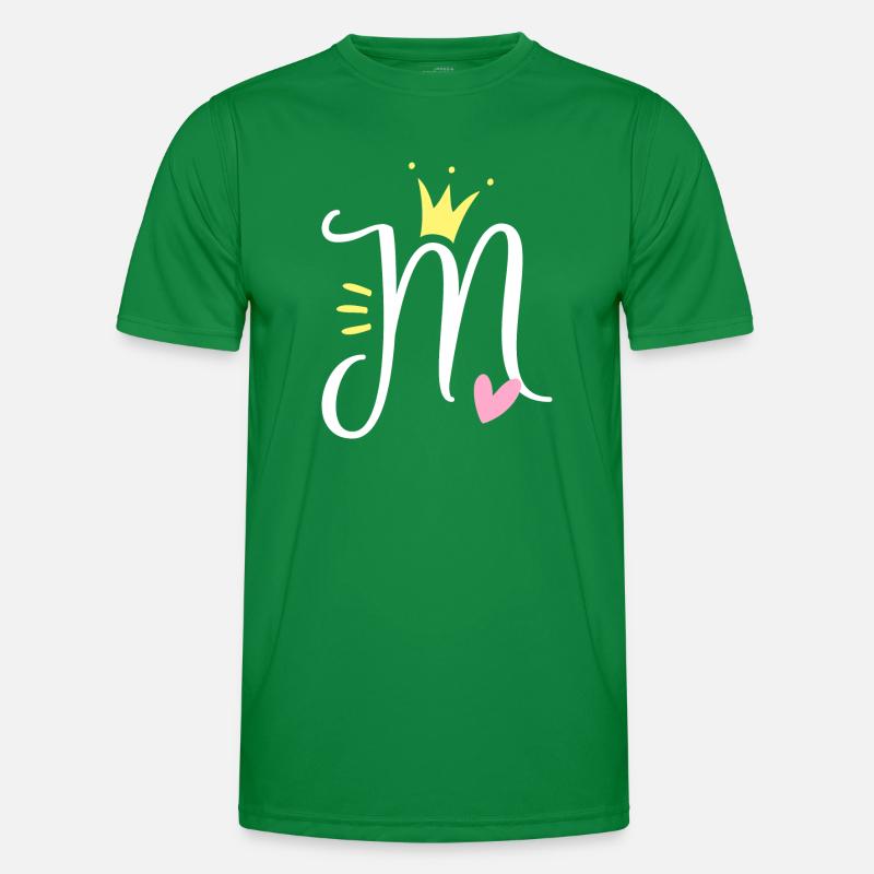 Buchstabe M Anfangsbuchstabe Krone Männer Funktions-T-Shirt