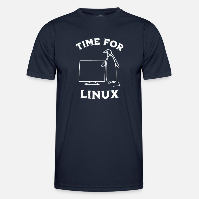 Time for Linux and Open Source Software - Men's Functional T-Shirt - navy