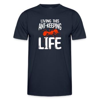 Mierenhouden, Mieren, Fokken van mieren - Functioneel T-shirt voor mannen - navy - Voor - AI Model Male 178 dark (178cm)