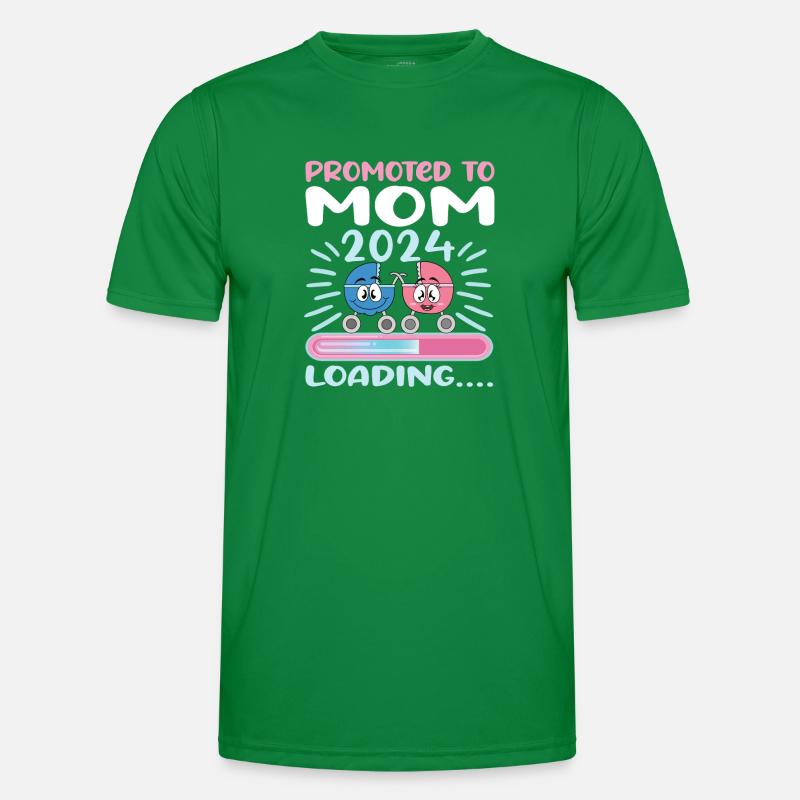 Mama 2024 Werdende Mutter Schwangerschaft Männer Funktions-T-Shirt
