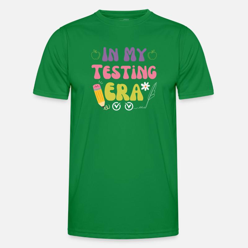 Groovy In My Testing Era Testing Day Lehrertest Männer Funktions-T-Shirt