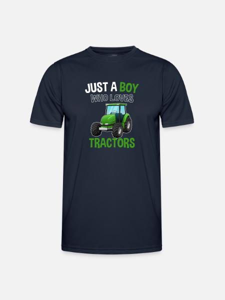 Landwirt Trecker Bauernhof Farmer Traktor - Männer Funktions-T-Shirt - Navy