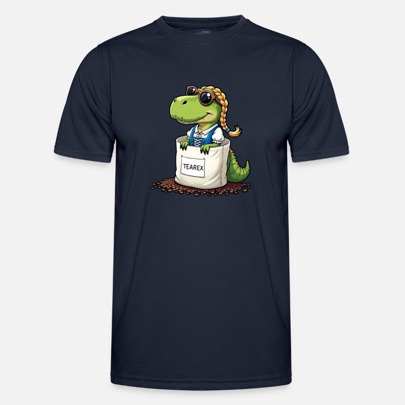 Tea Rex Dinosaurier traditionellen Dir Tee - Männer Funktions-T-Shirt - Navy