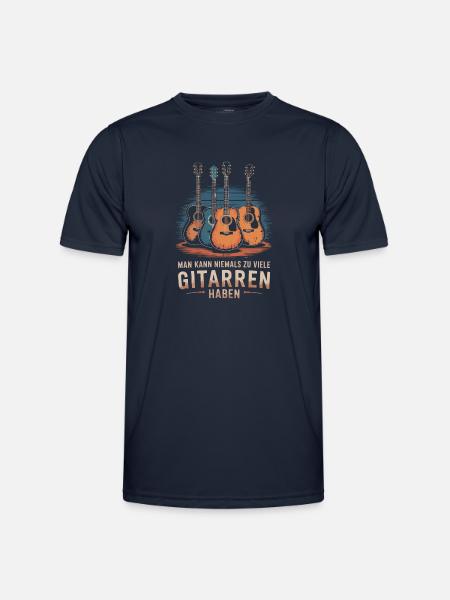 Man kann niemals zu viele Gitarren haben Gitarrist - Männer Funktions-T-Shirt - Navy