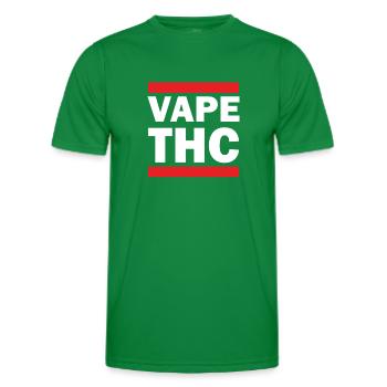Vape THC White - Men's Functional T-Shirt - kelly green - Front - AI Model Male 178 dark (178cm)