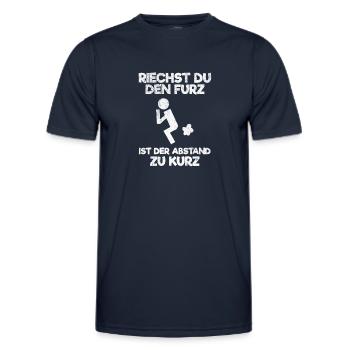 Riechst Du Den Furz Ist Der Abstand Zu Kurz - Männer Funktions-T-Shirt - Navy - Vorne - AI Model Male 178 dark (178cm)