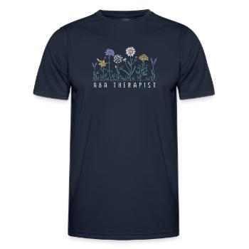 Thérapeute floral - T-shirt sport Homme - bleu marine - Devant - AI Model Male 178 dark (178cm)