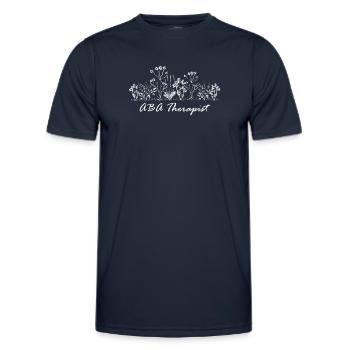 Thérapeute floral - T-shirt sport Homme - bleu marine - Devant - AI Model Male 178 dark (178cm)