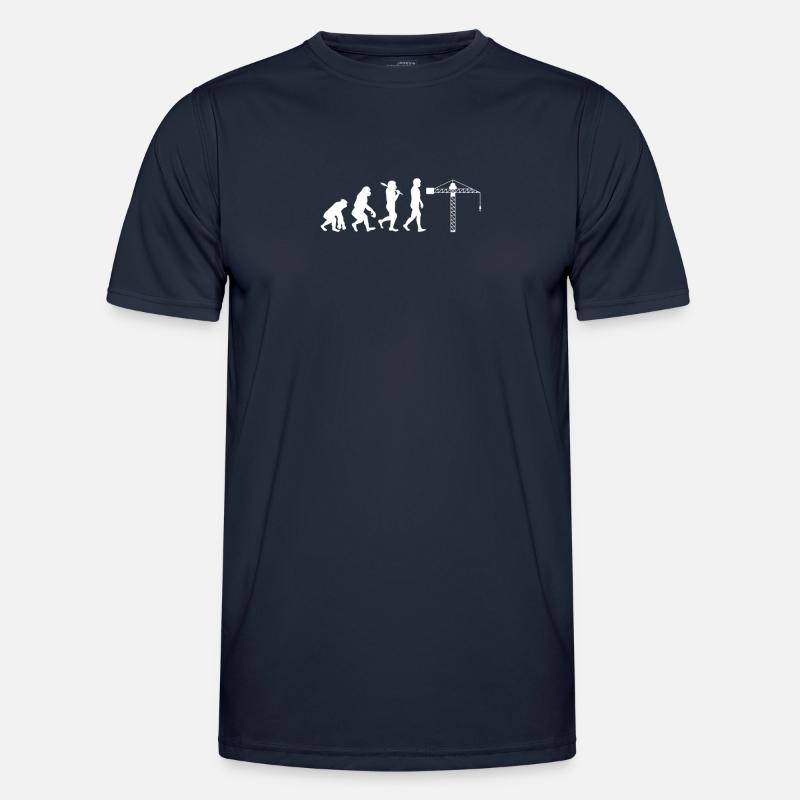 Kranführer Evolution - Männer Funktions-T-Shirt - Navy