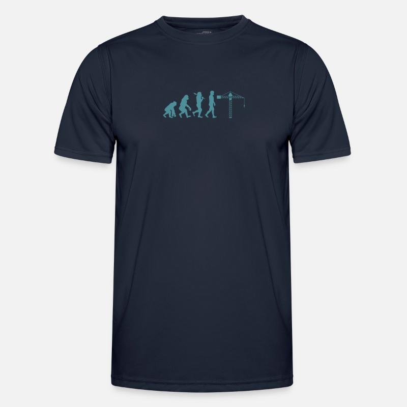 Kranführer Evolution - Männer Funktions-T-Shirt - Navy