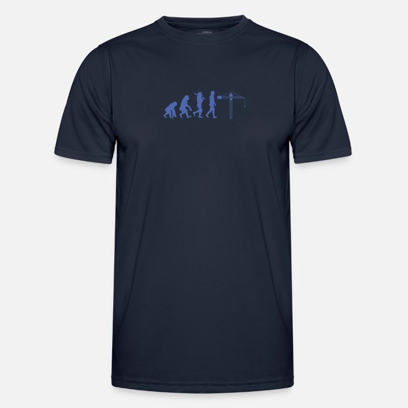 Kranführer Evolution - Männer Funktions-T-Shirt - Navy
