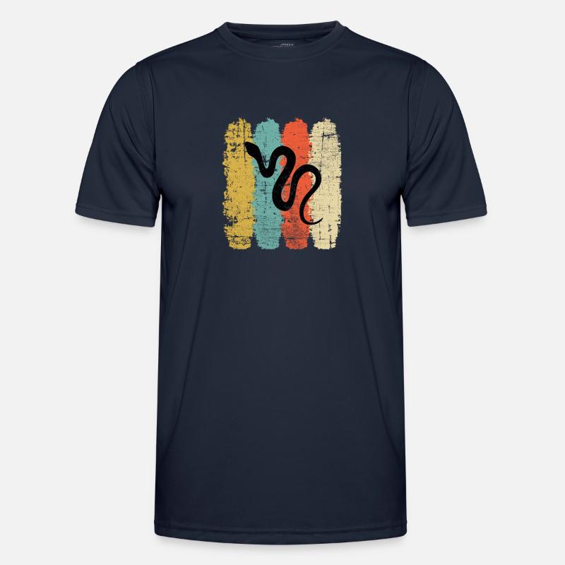 Snake Retro Reptile Python Gift idea Männer Funktions-T-Shirt