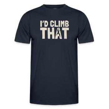 I would climb the climbing, bouldering, climbing - Men's Functional T-Shirt - navy - Front - AI Model Male 178 dark (178cm)