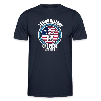 Metal detection, metal detector - Men's Functional T-Shirt - navy - Front - AI Model Male 178 dark (178cm)