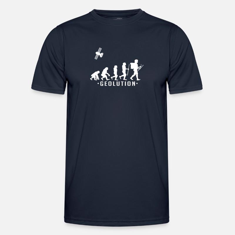 Geocaching evolution Chemise Geolution - T-shirt sport Homme - bleu marine