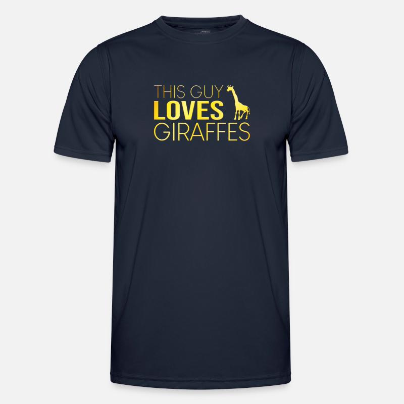 Typ Giraffe Spruch - Männer Funktions-T-Shirt - Navy