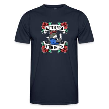 Aufgeben ist keine option - Männer Funktions-T-Shirt - Navy - Vorne - AI Model Male 178 dark (178cm)
