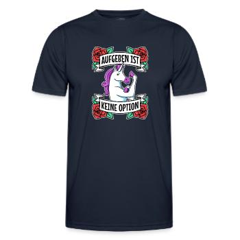 Aufgeben ist keine option - Männer Funktions-T-Shirt - Navy - Vorne - AI Model Male 178 dark (178cm)