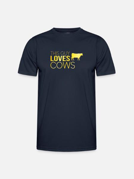 Typ Kuh Spruch - Männer Funktions-T-Shirt - Navy