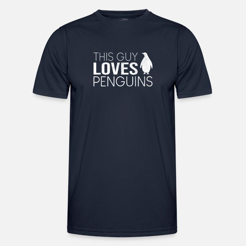 Typ Pinguin Spruch - Männer Funktions-T-Shirt - Navy