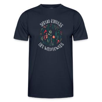 Freundlichkeit Wie Wildblumen Verbreiten - Männer Funktions-T-Shirt - Navy - Vorne - AI Model Male 178 dark (178cm)