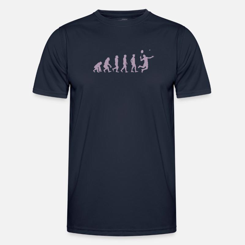 Badminton Evolution Gift - Men's Functional T-Shirt - navy