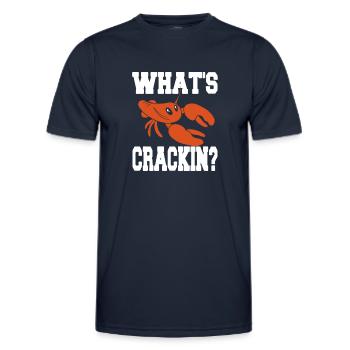 lobster - Whats crackin - Männer Funktions-T-Shirt - Navy - Vorne - AI Model Male 178 dark (178cm)