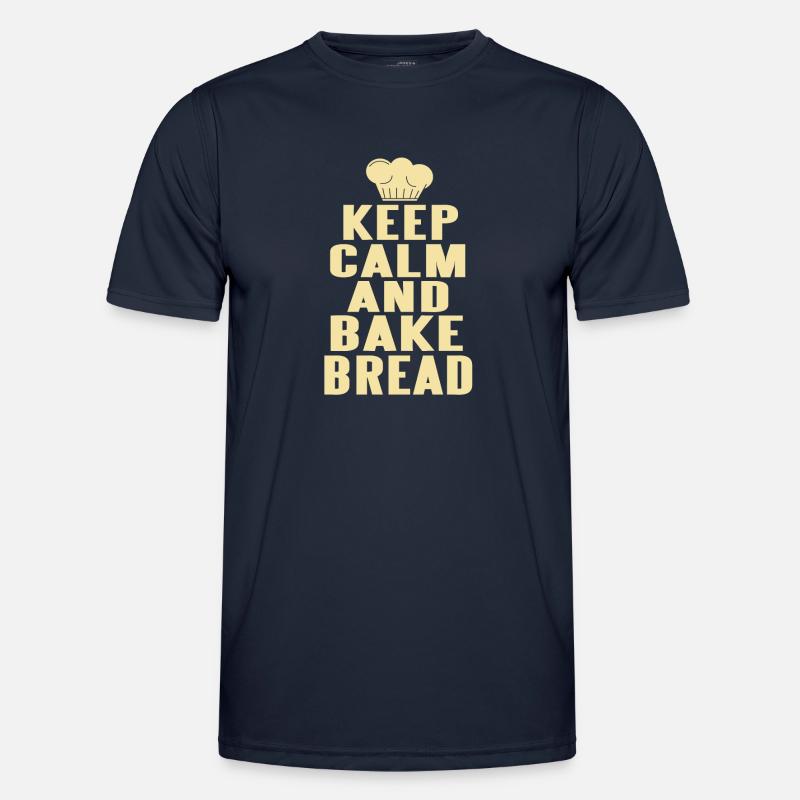 Keep calm and bake bread - Männer Funktions-T-Shirt - Navy