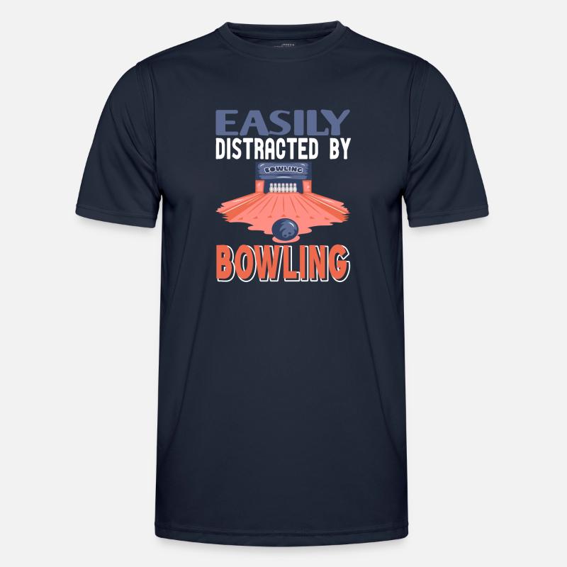 Easily Distractes by bowling - Men's Functional T-Shirt - navy