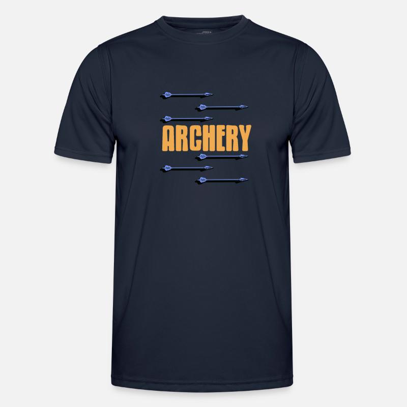 Bogenschießen mit pfeil und bogen - Männer Funktions-T-Shirt - Navy