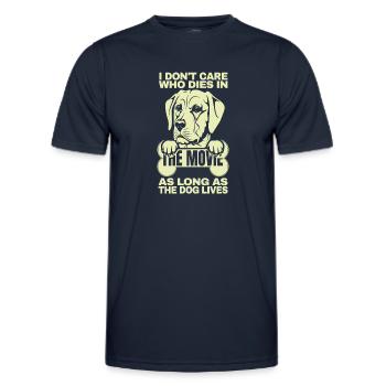 Je me fiche de qui meurt dans le cadeau de citation du film - T-shirt sport Homme - bleu marine - Devant - AI Model Male 178 dark (178cm)