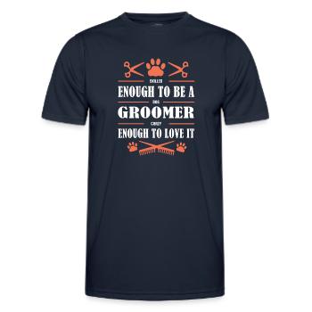 Geschickt Genug, Um Ein Verrückter Hundefriseur Zu - Männer Funktions-T-Shirt - Navy - Vorne - AI Model Male 178 dark (178cm)