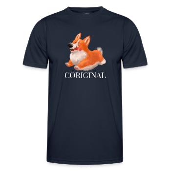 Original Flauschiger Kawaii Hund Niedliches - Männer Funktions-T-Shirt - Navy - Vorne - AI Model Male 178 dark (178cm)