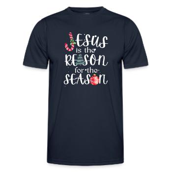 Jesus Ist Der Grund Für Den Saisonalen - Männer Funktions-T-Shirt - Navy - Vorne - AI Model Male 178 dark (178cm)