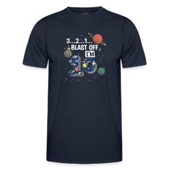 Blast Off Ich Bin 10 Jahre Alt, 10. Geburtstag - Männer Funktions-T-Shirt - Navy - Vorne - AI Model Male 178 dark (178cm)