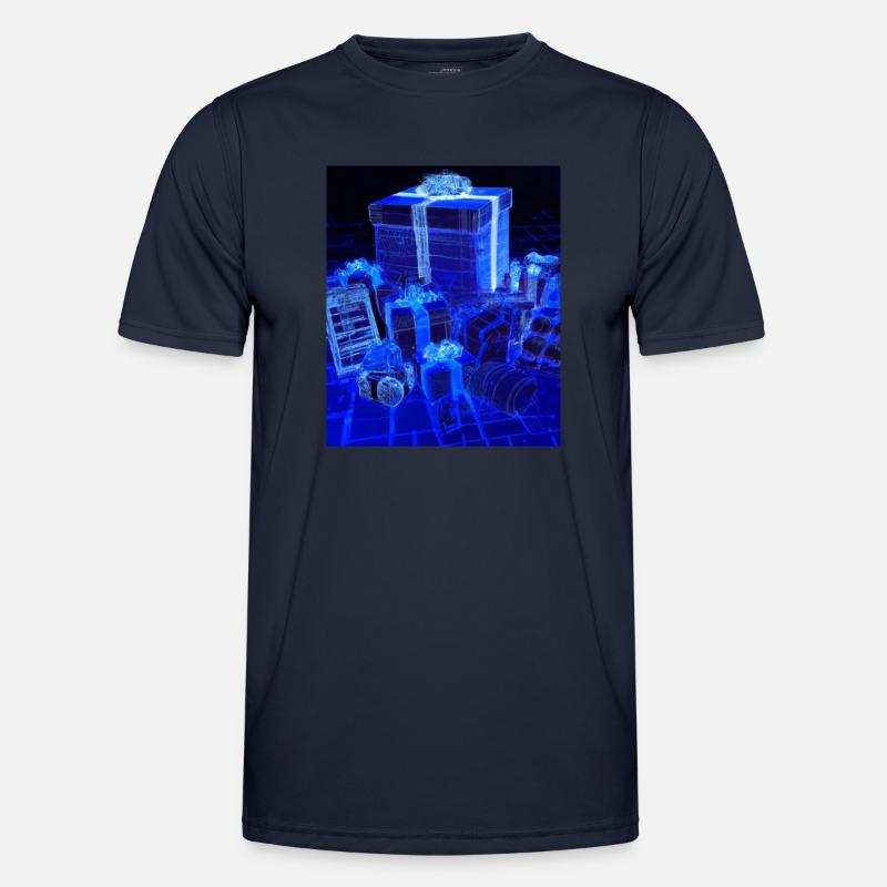 Weihnachten Weihnachtsbaum Schematic Blaupause Männer Funktions-T-Shirt