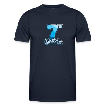 7th Birthday Kids Seven Birthday - Männer Funktions-T-Shirt - Navy - Vorne - AI Model Male 178 dark (178cm)