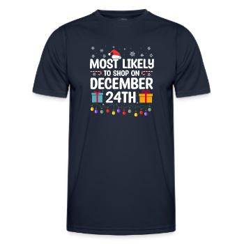 Christmas Quote, Funny Christmas Quote - Men's Functional T-Shirt - navy - Front - AI Model Male 178 dark (178cm)