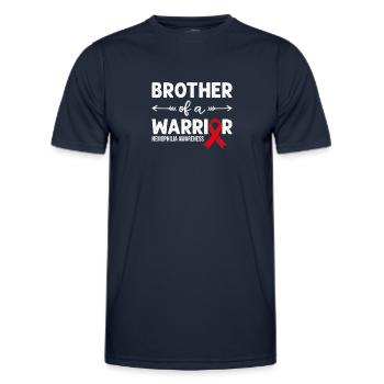 Frère d’un guerrier, ruban rouge hémophilie - T-shirt sport Homme - bleu marine - Devant - AI Model Male 178 dark (178cm)