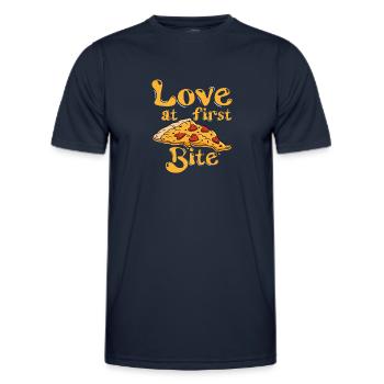 L'amour à la première bouchée, Pizzaiolo Pizza Chef - T-shirt sport Homme - bleu marine - Devant - AI Model Male 178 dark (178cm)