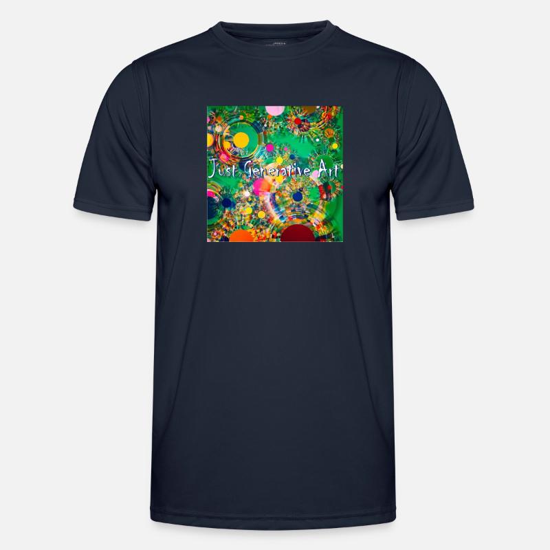 Nur Generative Kunstprogrammierung Bildcode - Männer Funktions-T-Shirt - Navy