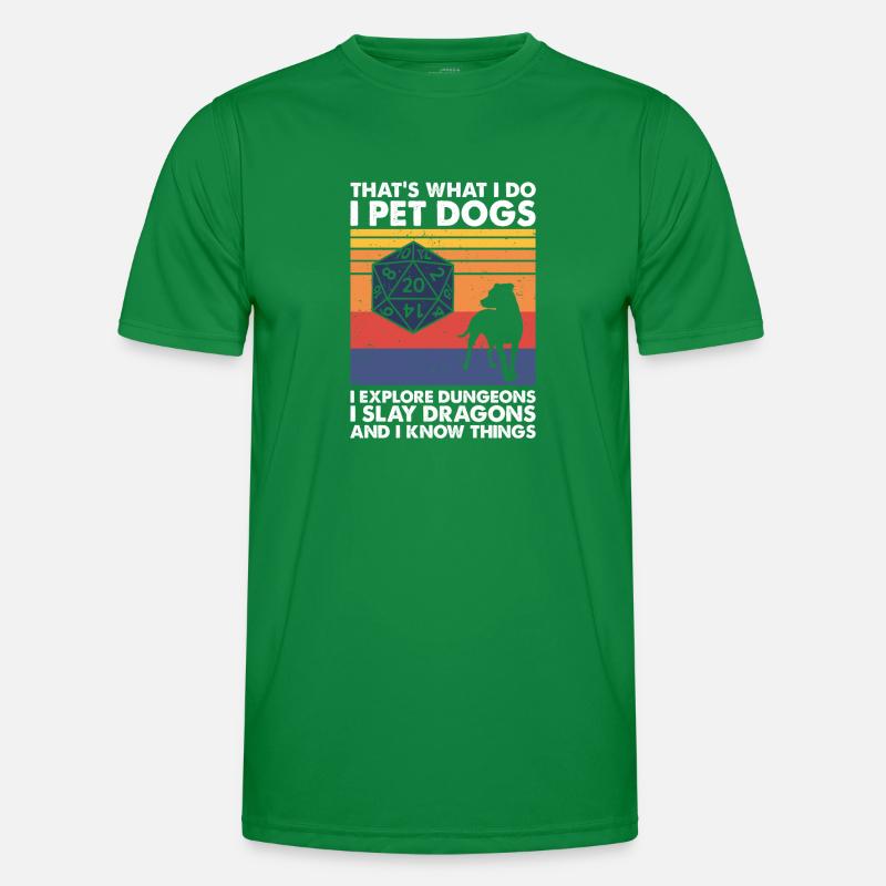 Dogs Explore Dungeons Slay Dragons Tabletop RPG Männer Funktions-T-Shirt