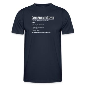 Cybersecurity Expert - Men's Functional T-Shirt - navy - Front - AI Model Male 178 dark (178cm)