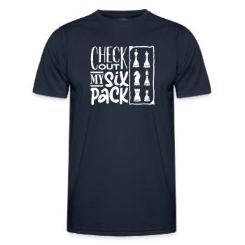 chess, chess player, chess quote - Men's Functional T-Shirt - navy - Front - AI Model Male 178 dark (178cm)