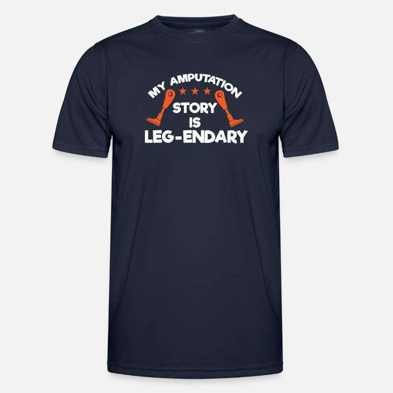 Leg prosthesis, prosthesis, amputee, amputation - Men's Functional T-Shirt - navy